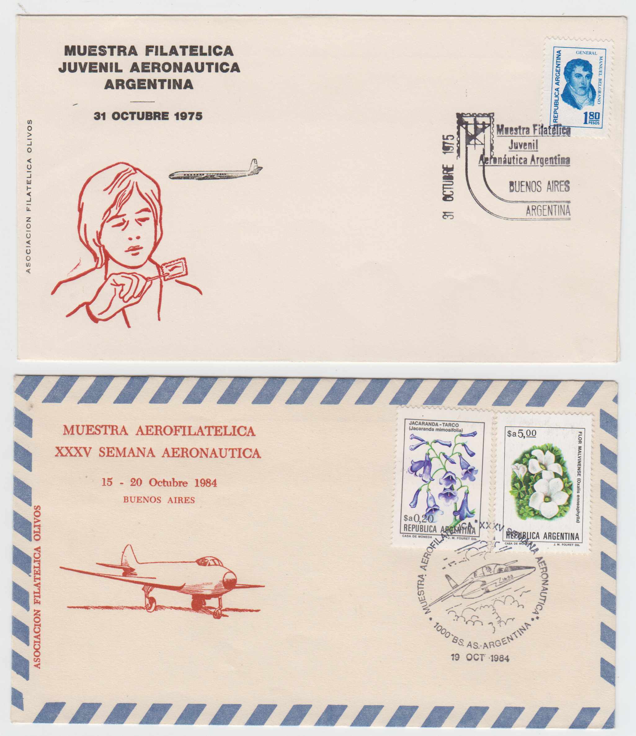 Argentina 1959 — Airpst Philatelic Exhibitions