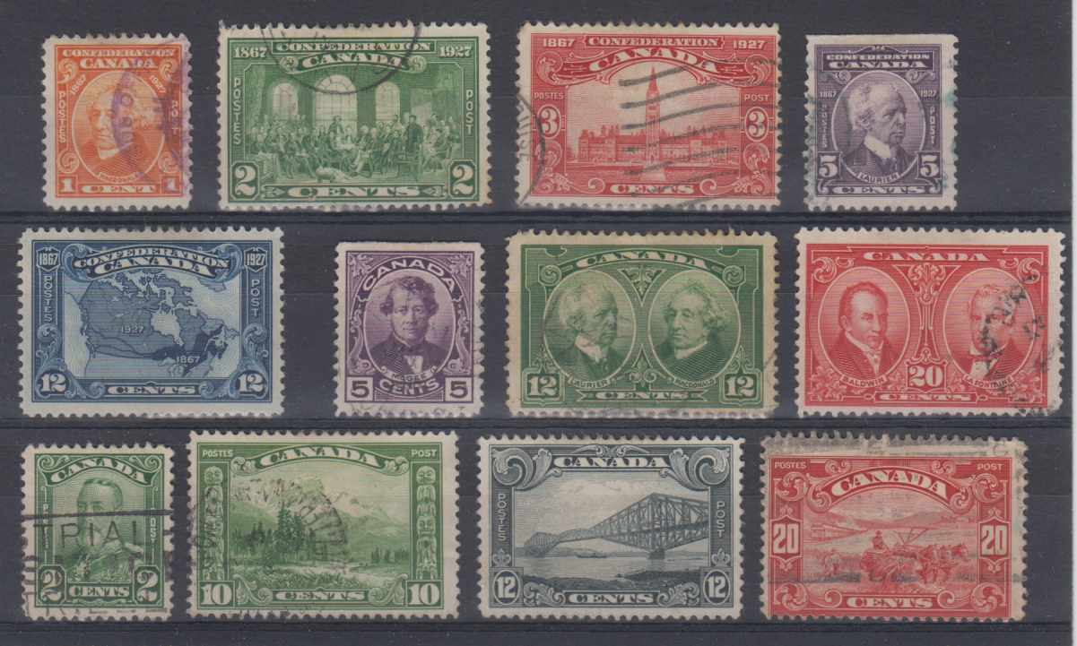 Canada 1927 — Scott 141-148, 150 & 155-157