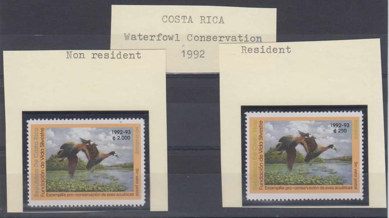 Costa Rica 1992 — Waterfowl Conservation