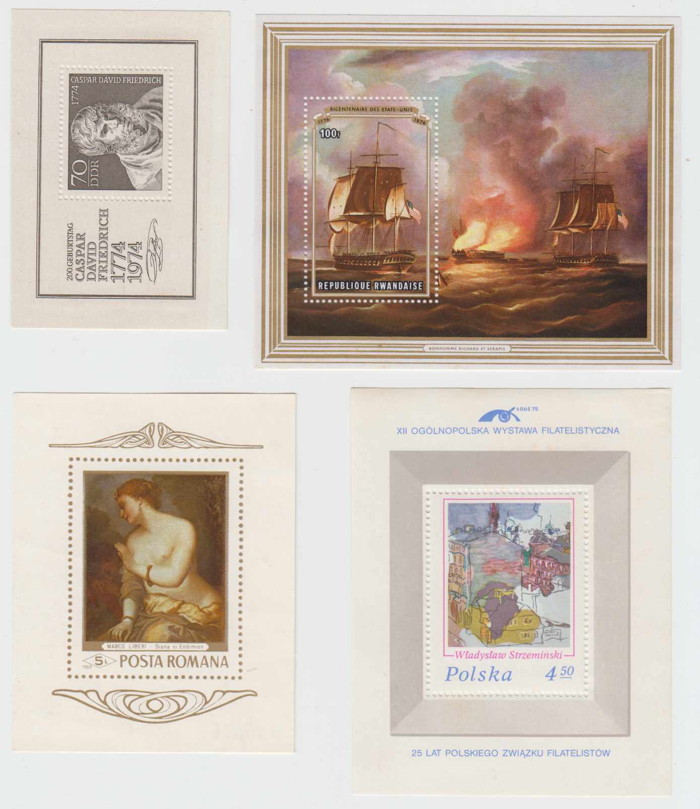 Group of 50 souvenir sheets chiefly all are Paintings topicals