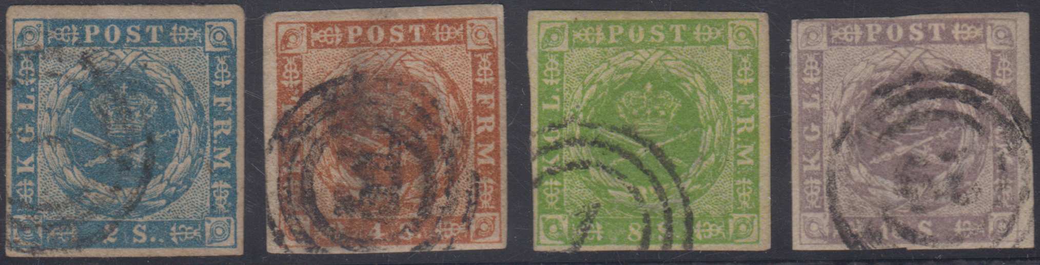Denmark 1854 — Royal Emblems