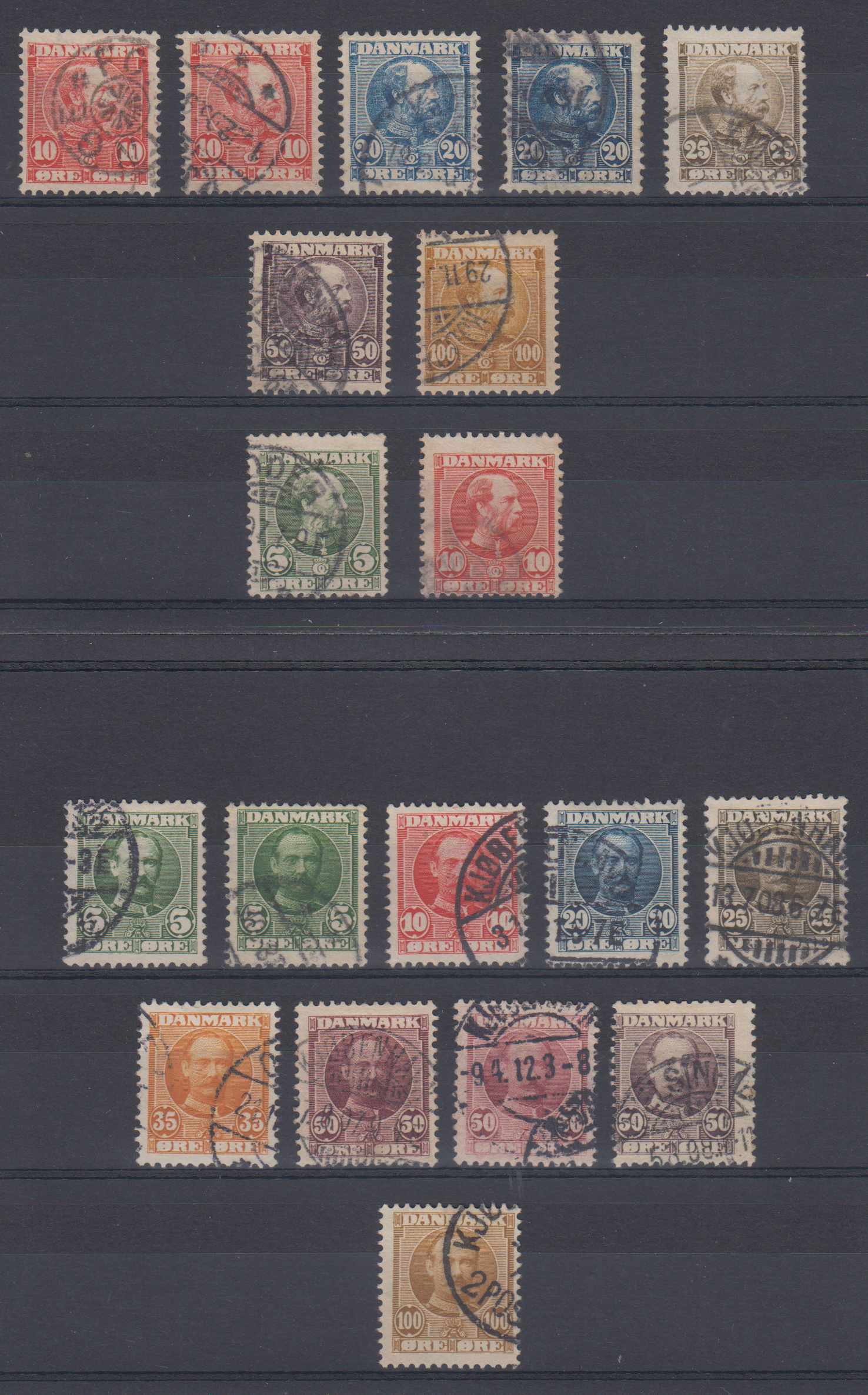 Denmark 1904 — Scott 65-78