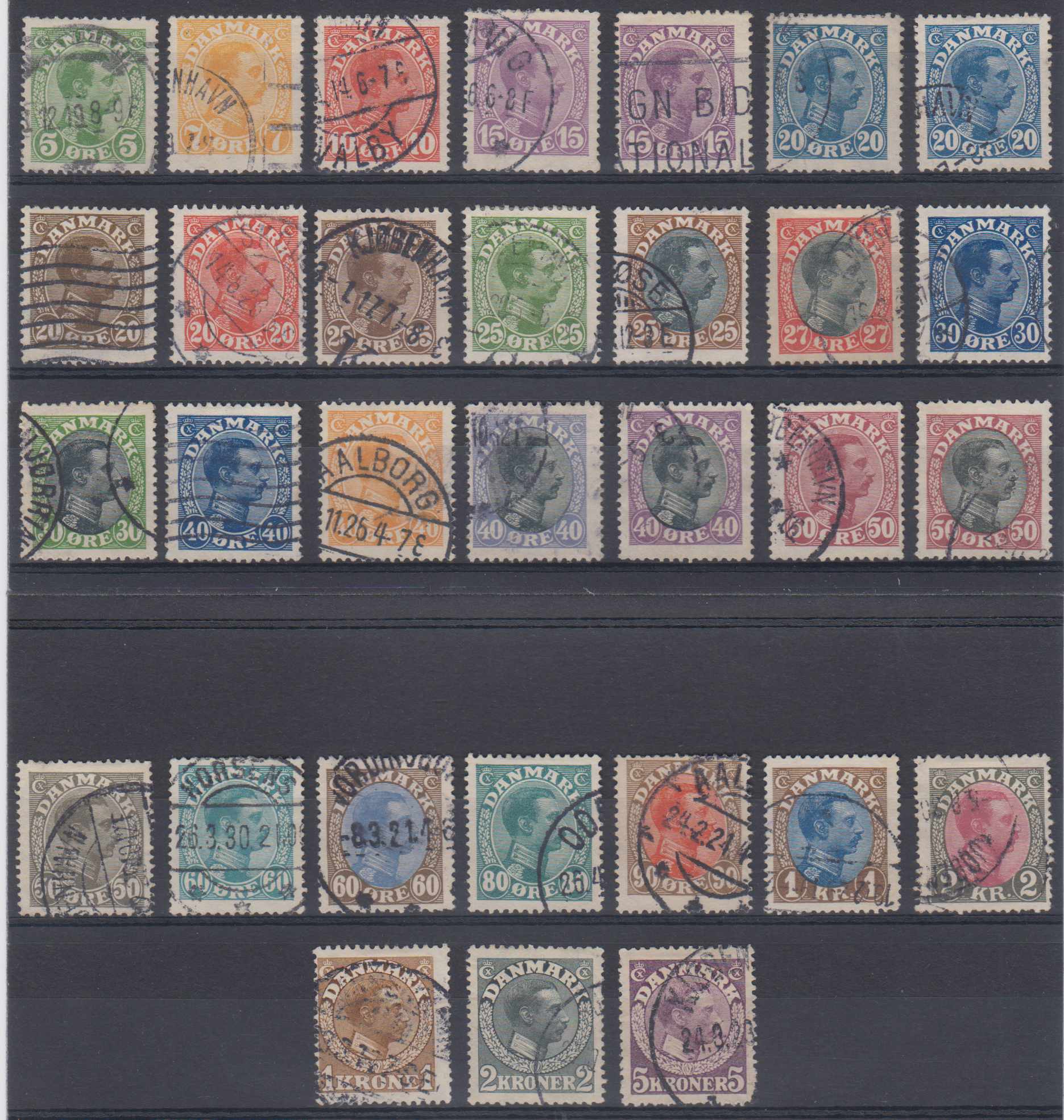 Denmark 1913 — King Christian X issues