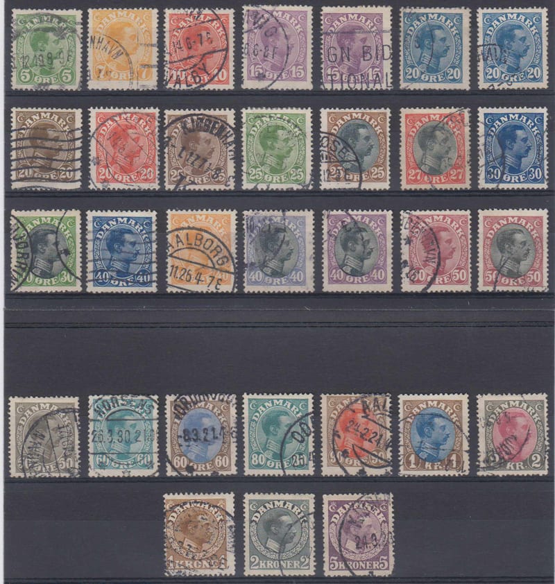 Denmark 1913 — King Christian X issues