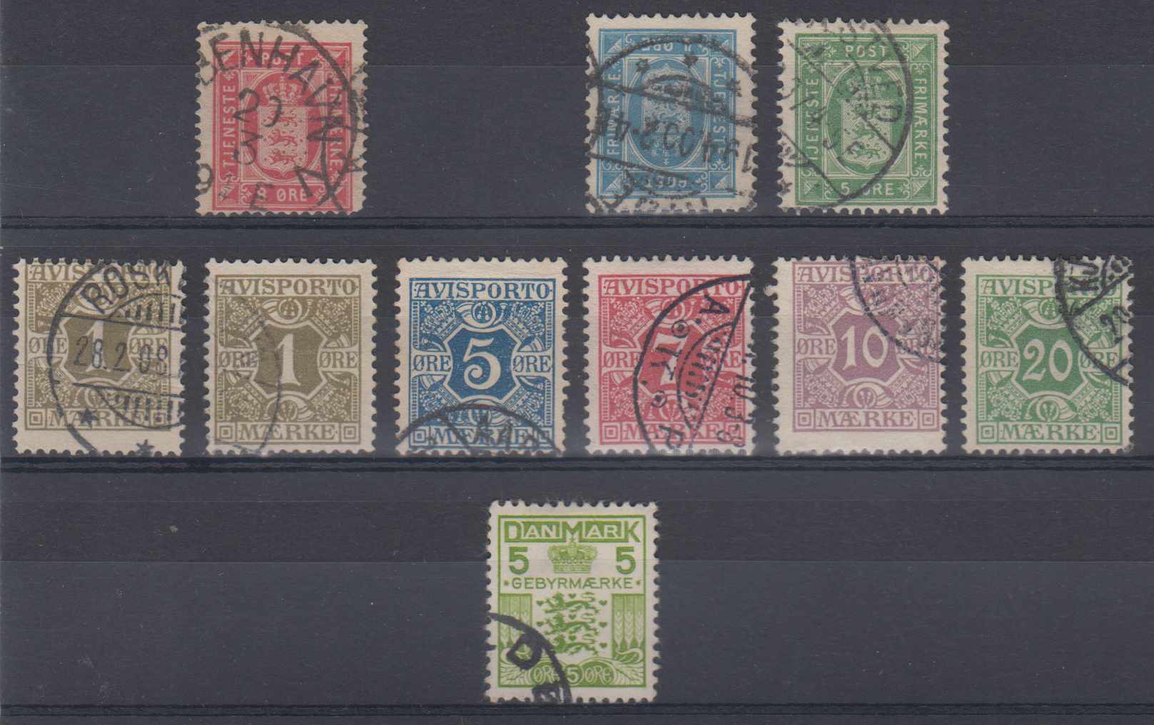 Denmark 1871 — Official & Newspaper stamps
