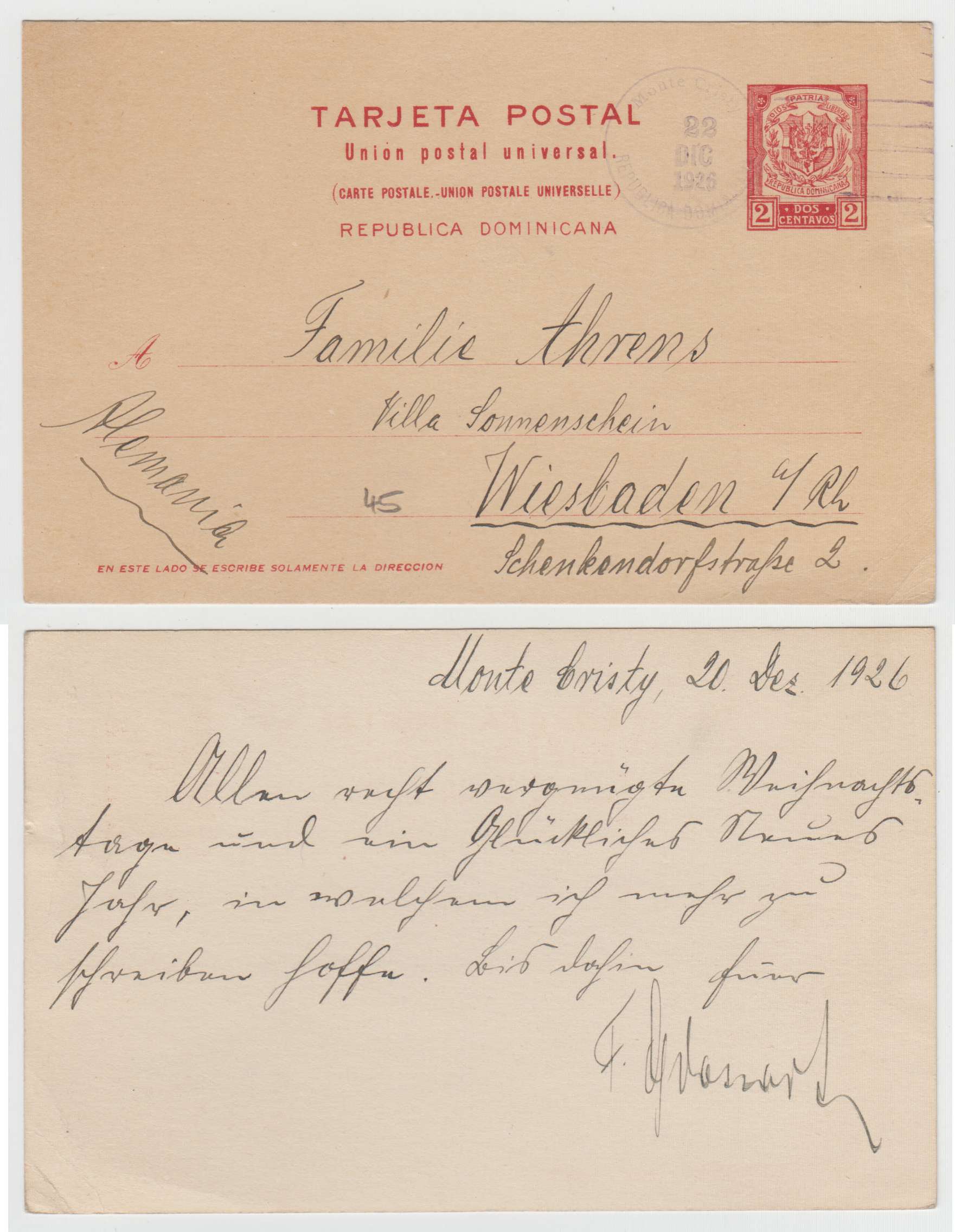 Dominican Republic 1926 — H & G 17