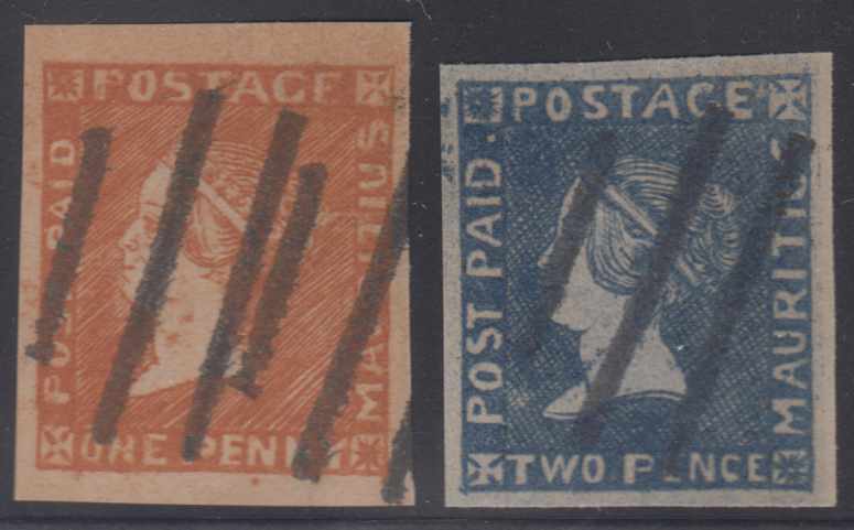 Mauritius 1848 — Scott 3e & 4h