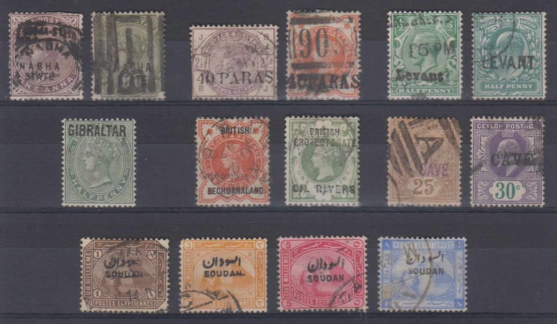British Commonwealth 1880 — Overprinted issues