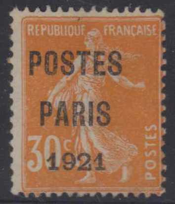 France 1920 — Precancelled