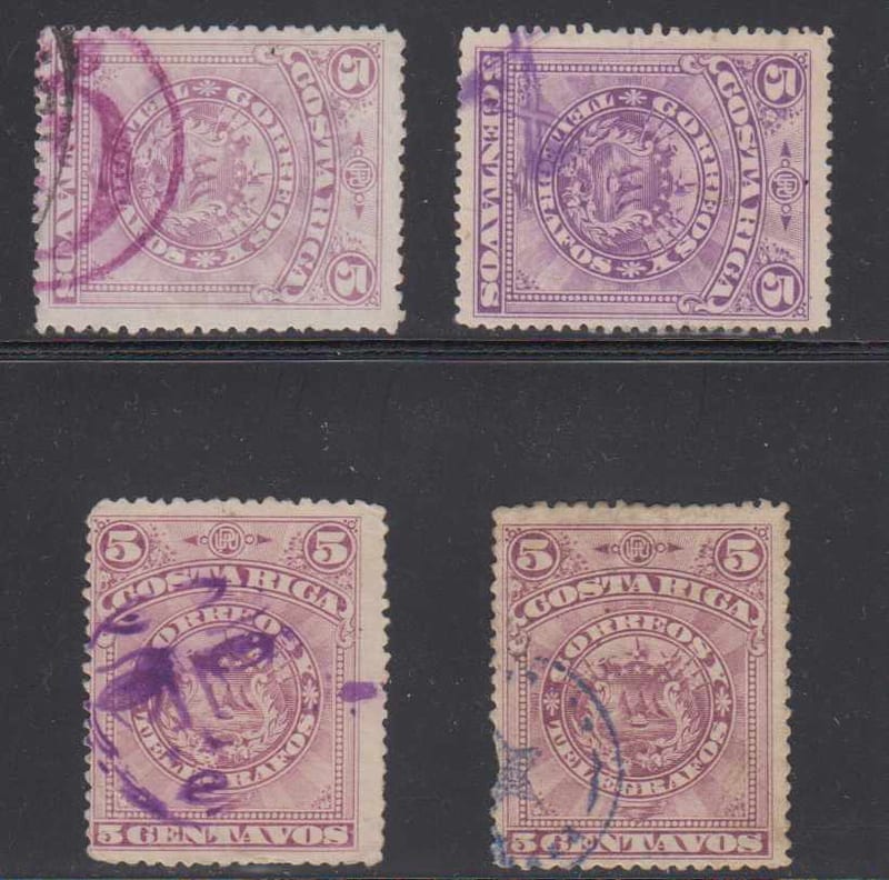 Costa Rica 1892 — Scott 37 & 37a