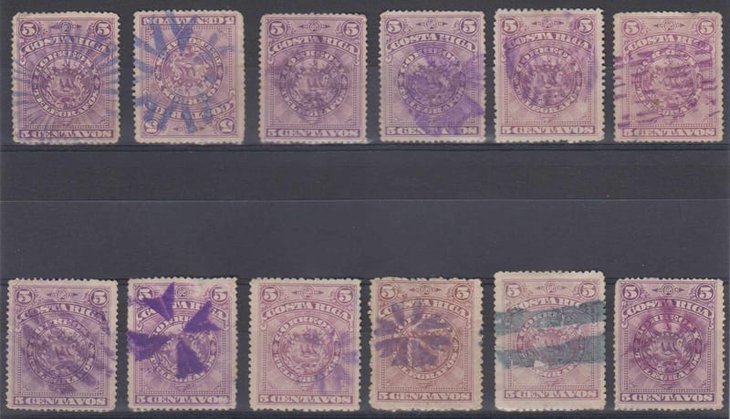 Costa Rica 1892 — Scott 37 & 37a