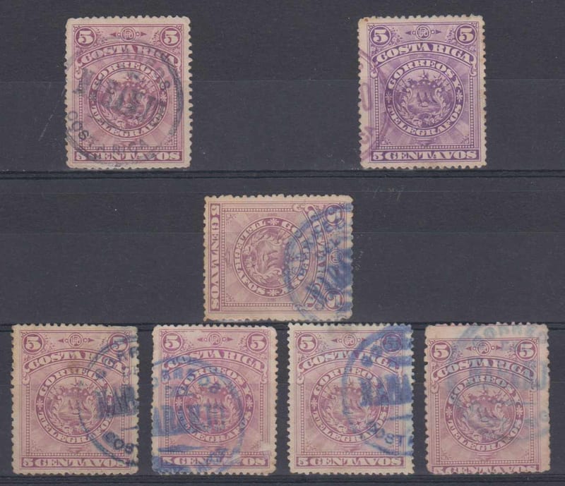 Costa Rica 1892 — Scott 37 & 37a