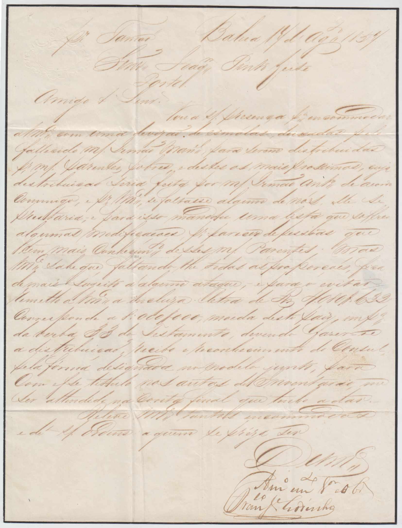 Brazil 1857 — Aug 14