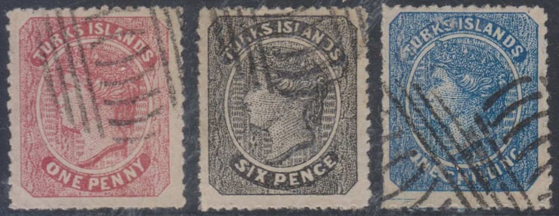 Turks Islands 1867 — Scott 1-3