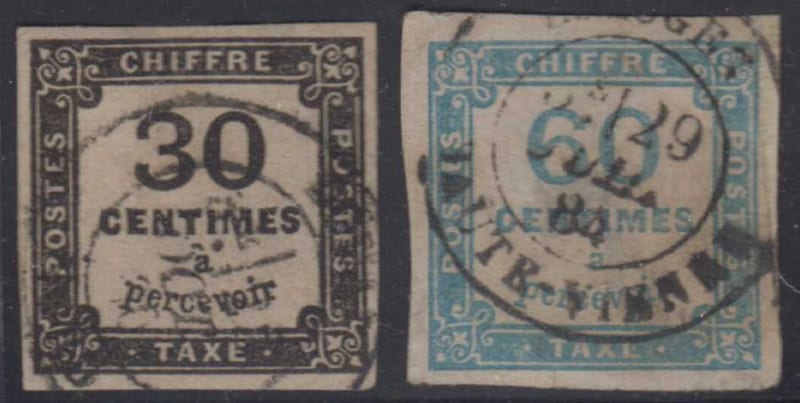 France 1859 — Postage due