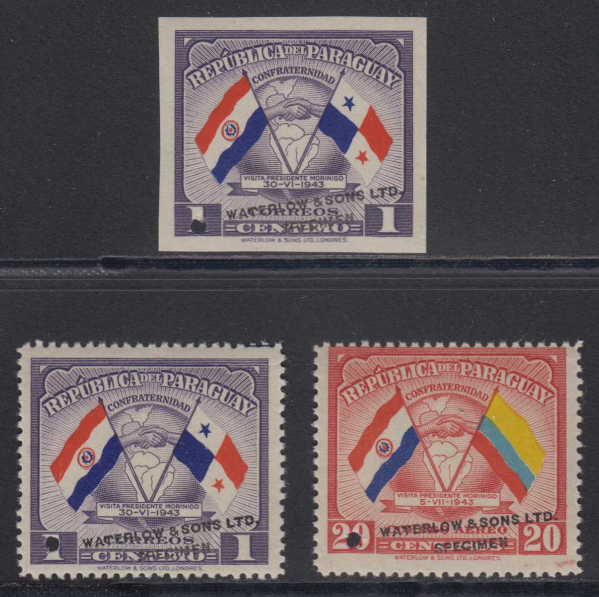 Paraguay 1945 — Scott 415 & C147