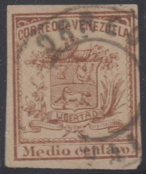 Venezuela 1862 — Scott 8 variety