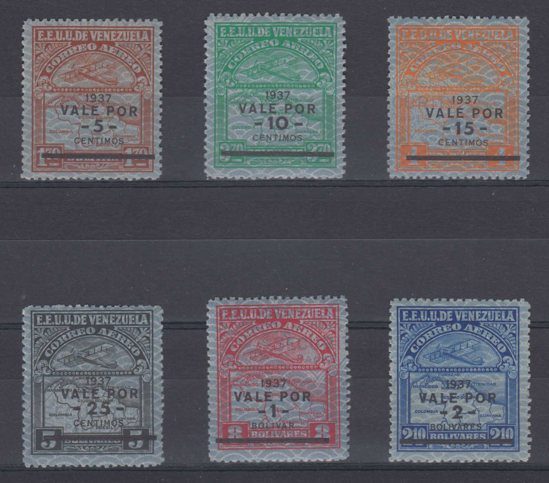 Venezuela 1937 — Scott C41-c46
