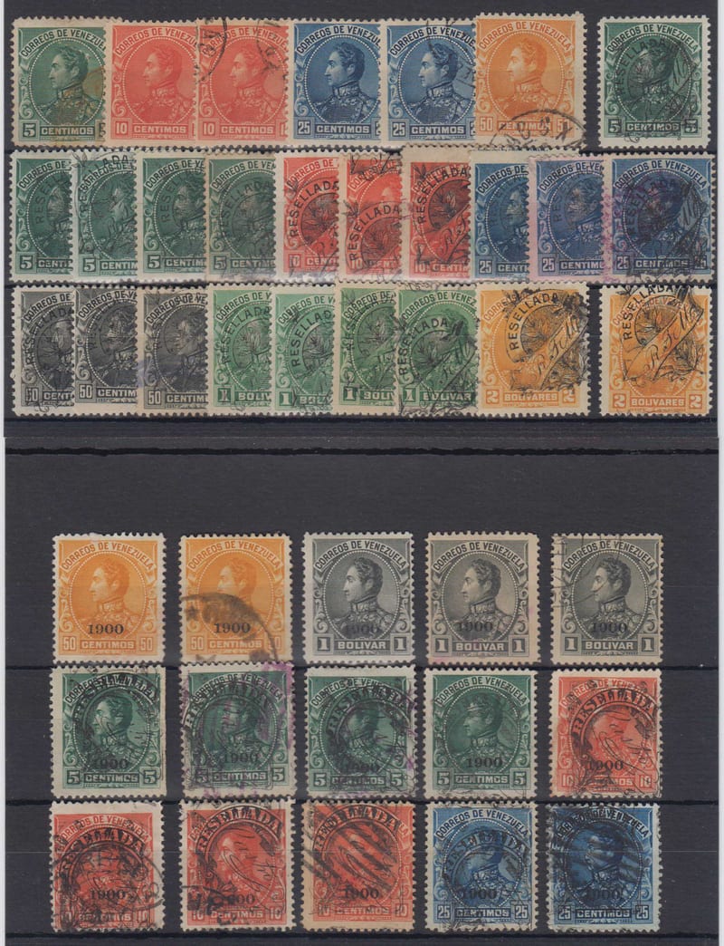 Venezuela 1889 — Scott 142 thru 163 not complete