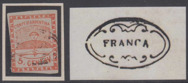 Argentina 1858 — Confederation