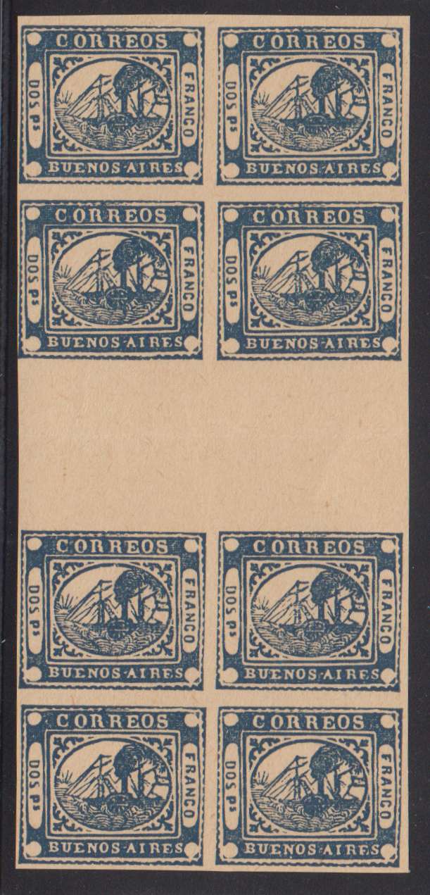 Argentina 1858 — Barquitos, Steamship issue