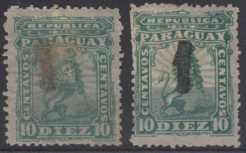 Paraguay 1881 — Provisional issues
