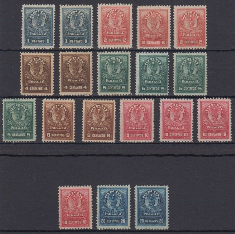 Paraguay 1901 — Officials