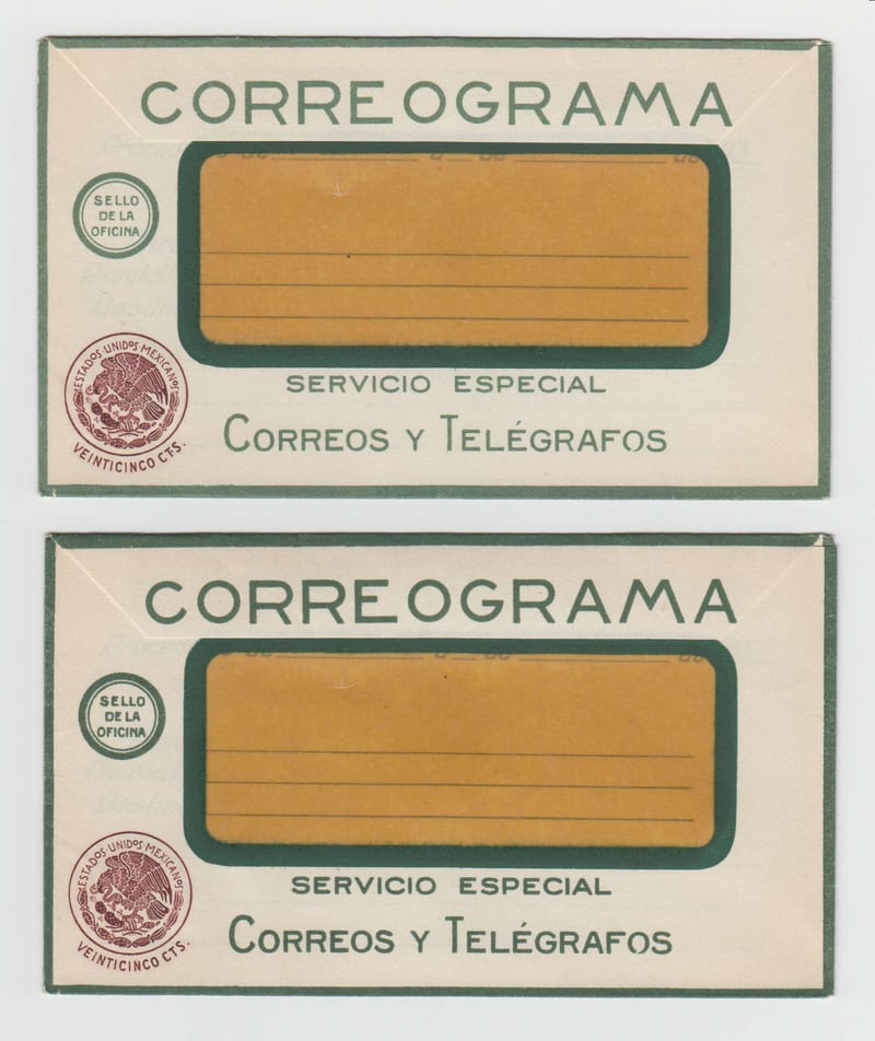 Mexico 1933 — Correograma Letter Sheets