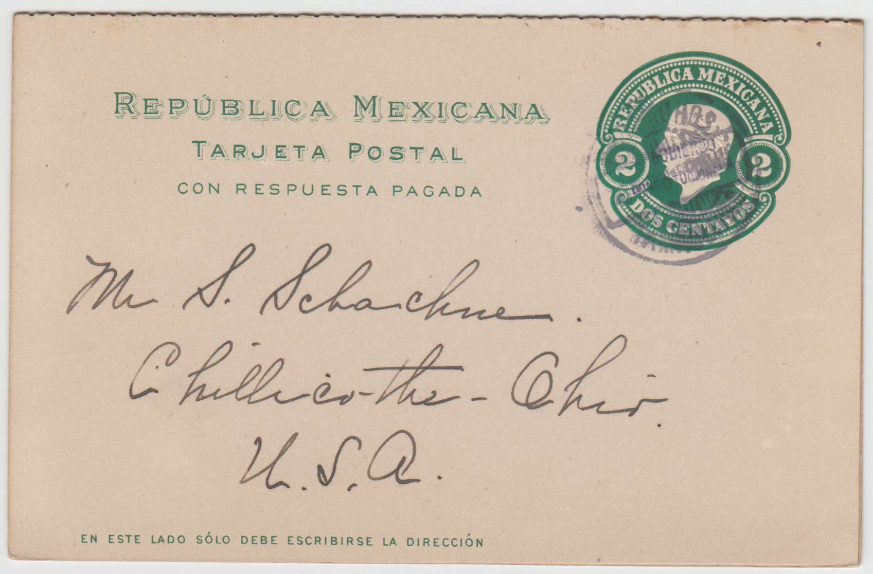 Mexico 1914 — Double PC