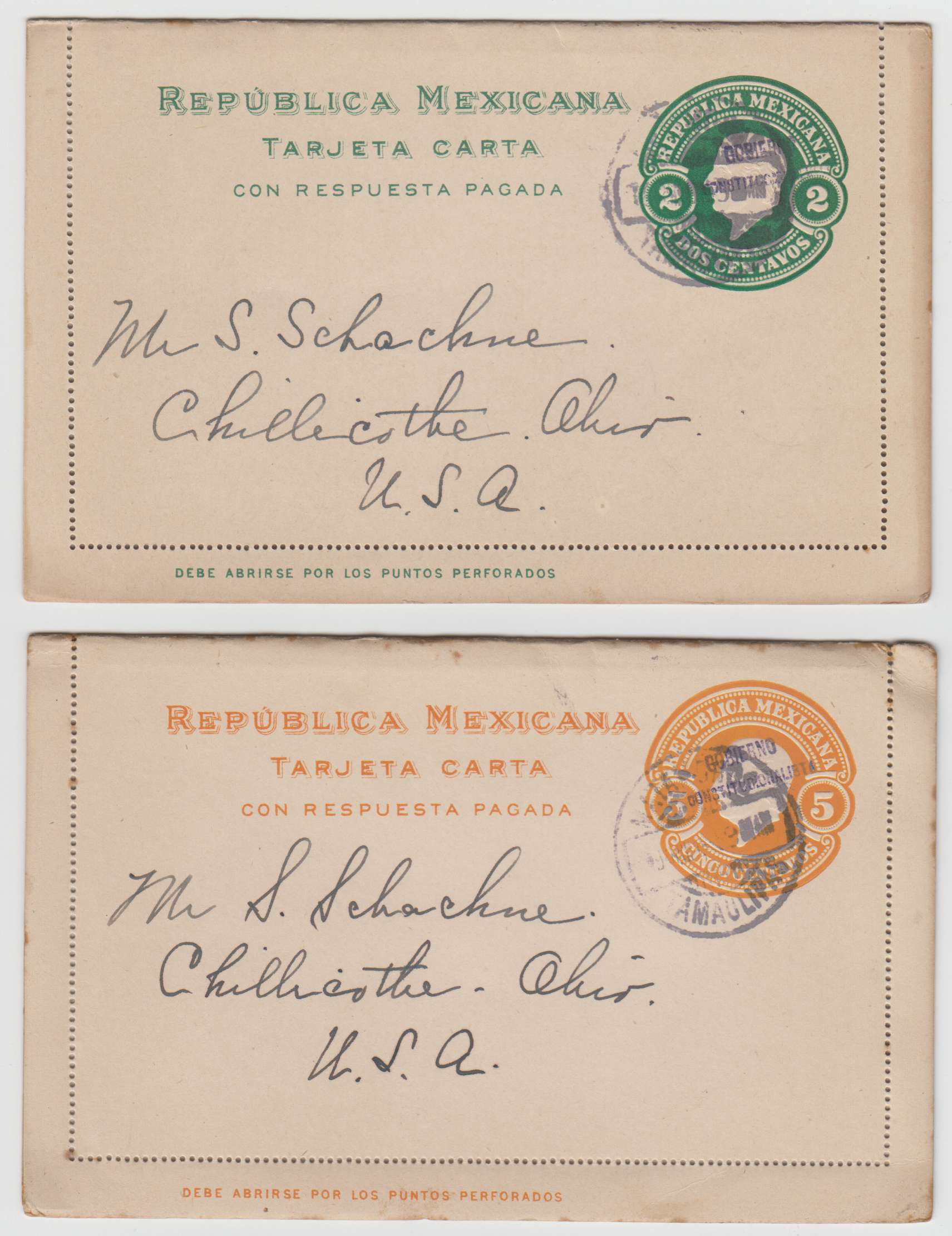 Mexico 1915 — Letter Cards