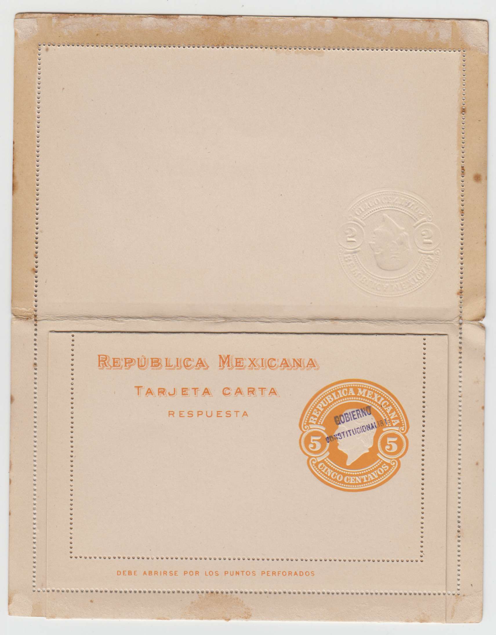 Mexico 1915 — Letter Cards