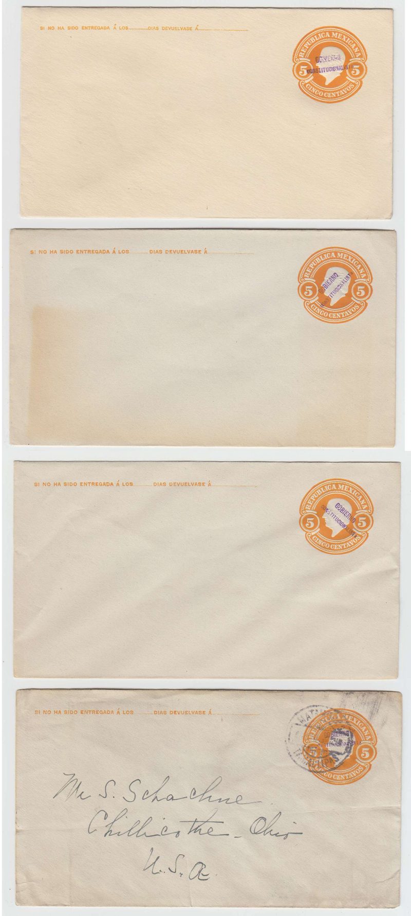 Mexico 1914 — Envelopes