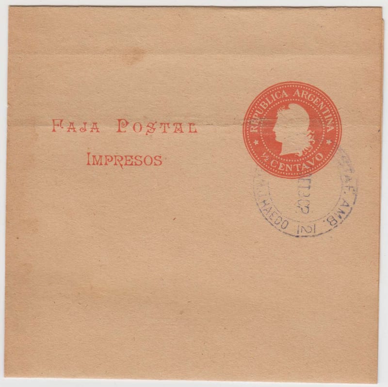 Argentina 1902 — Railroad Transit Post Office "Ambulante"