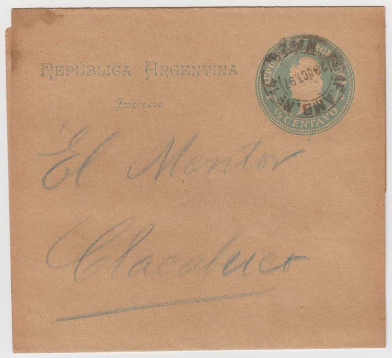 Argentina 1897 — Railroad Transit Post Office "Ambulante"