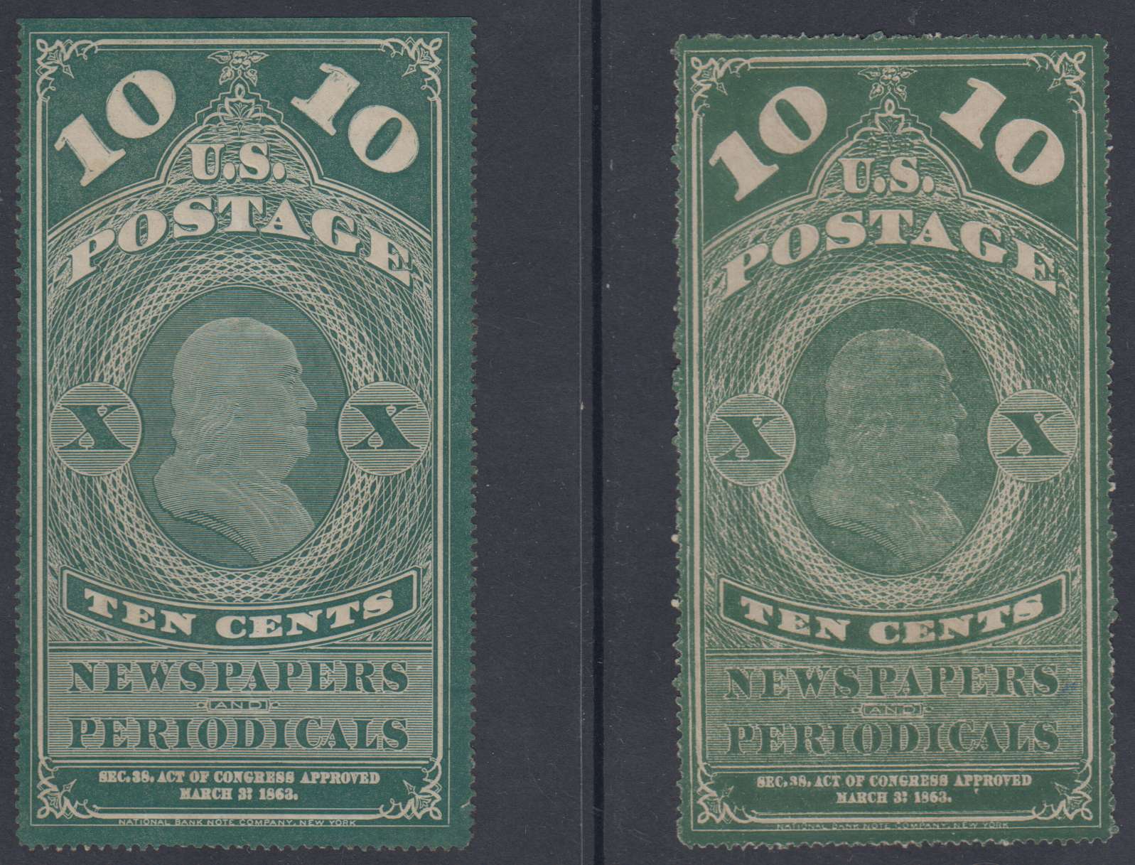 United States 1865 — Newspaper stamps
