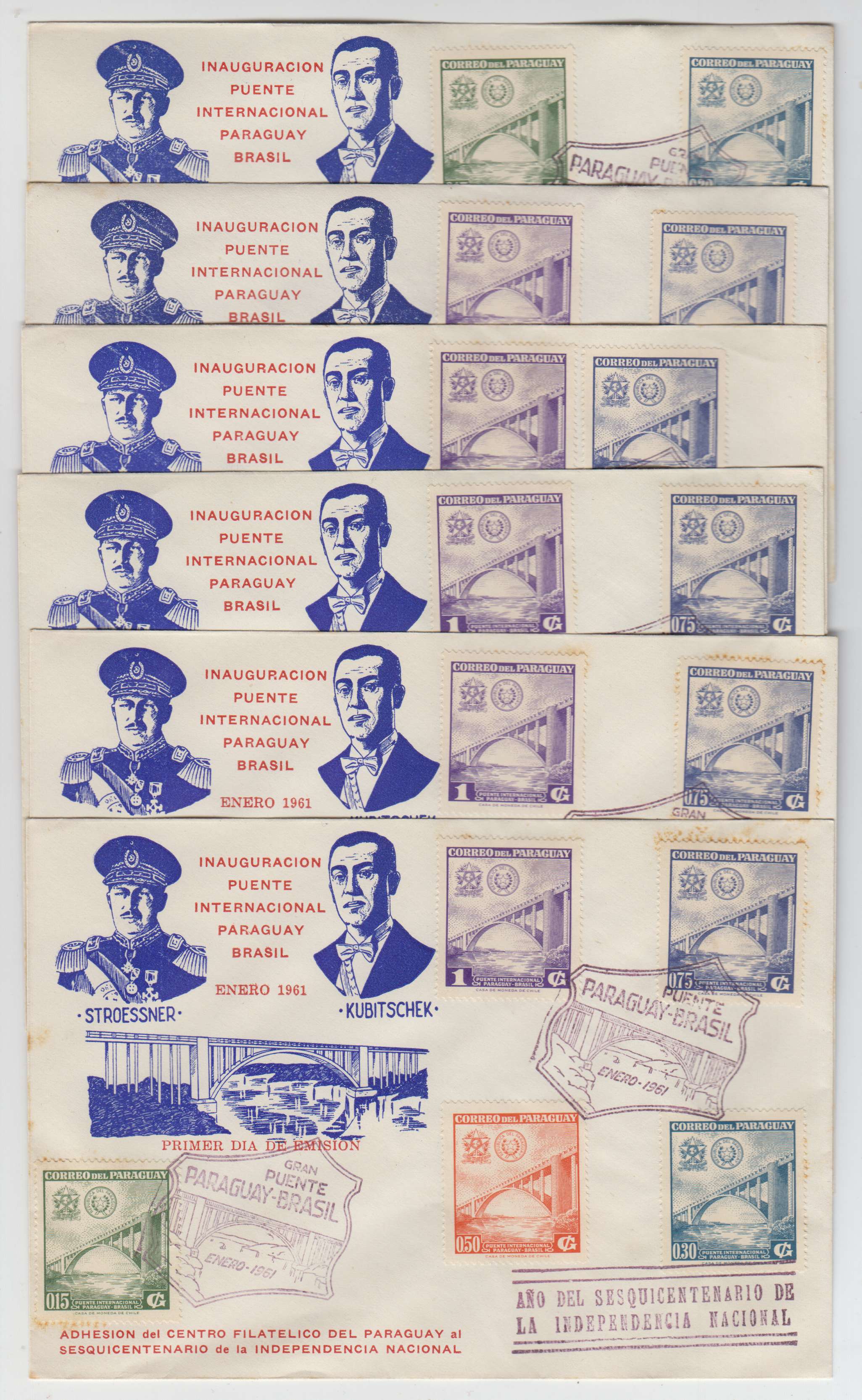 Paraguay 1961 — Bridge & Arms OF Brazil