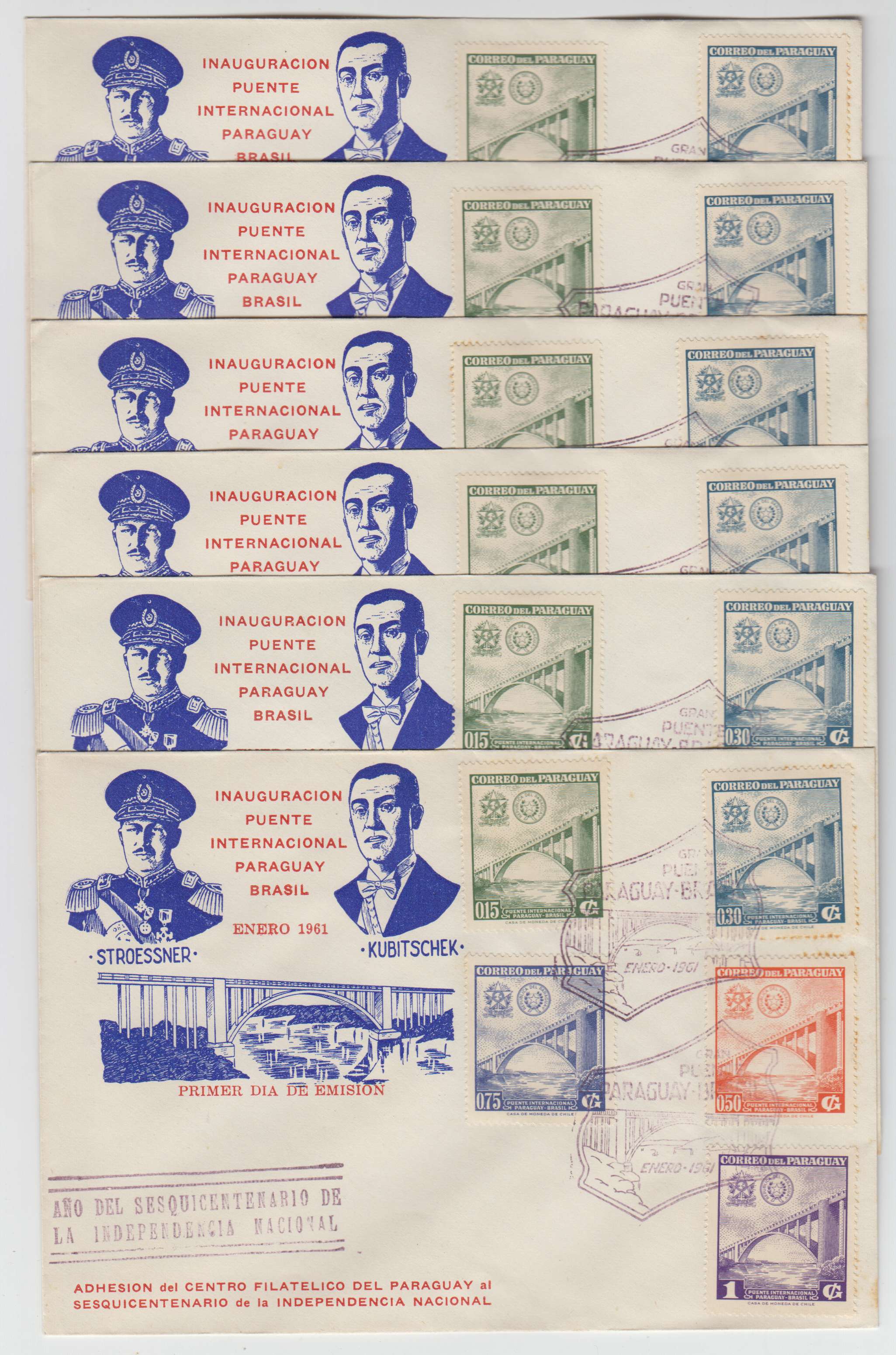 Paraguay 1961 — Bridge & Arms OF Brazil