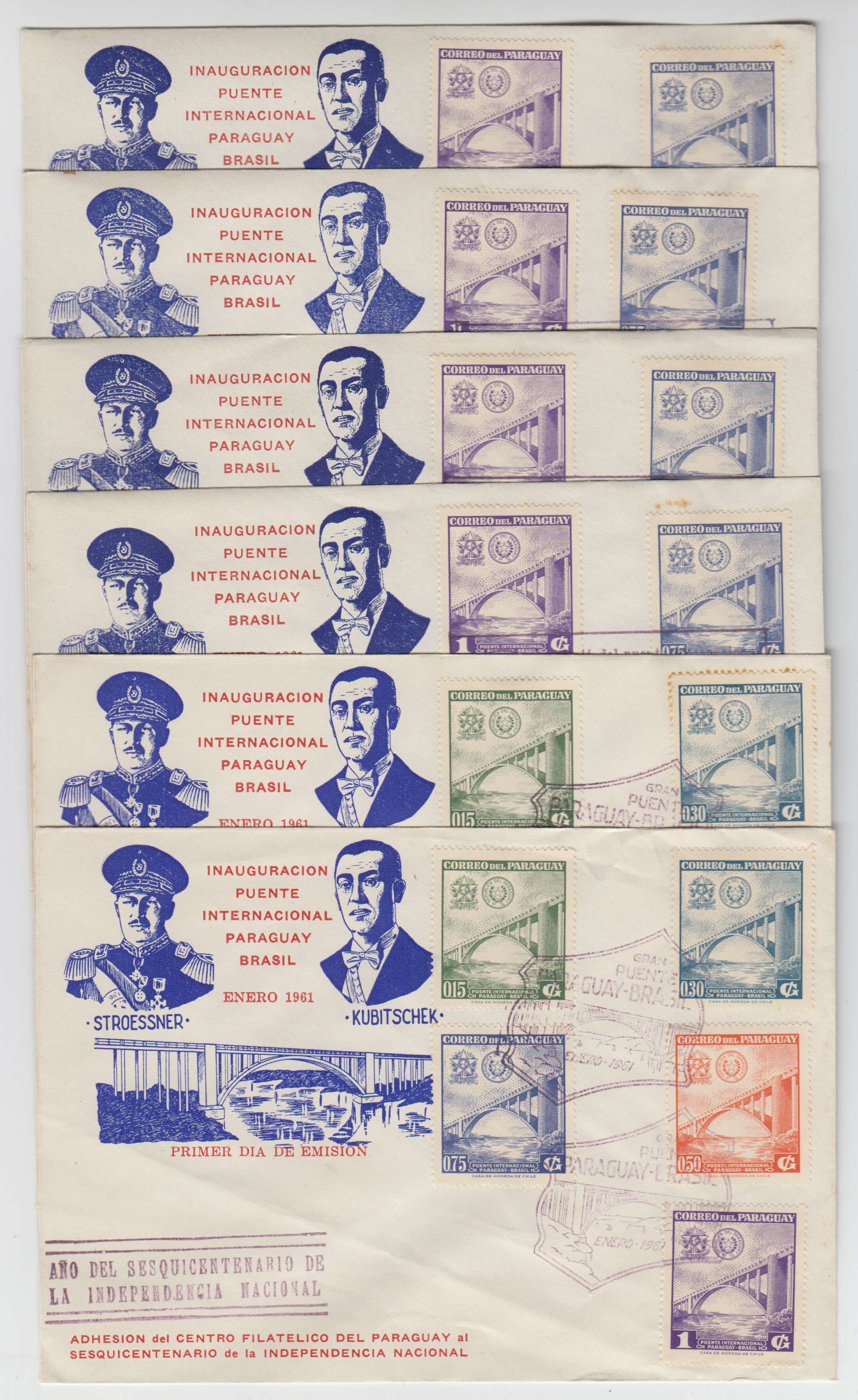 Paraguay 1961 — Bridge & Arms OF Brazil