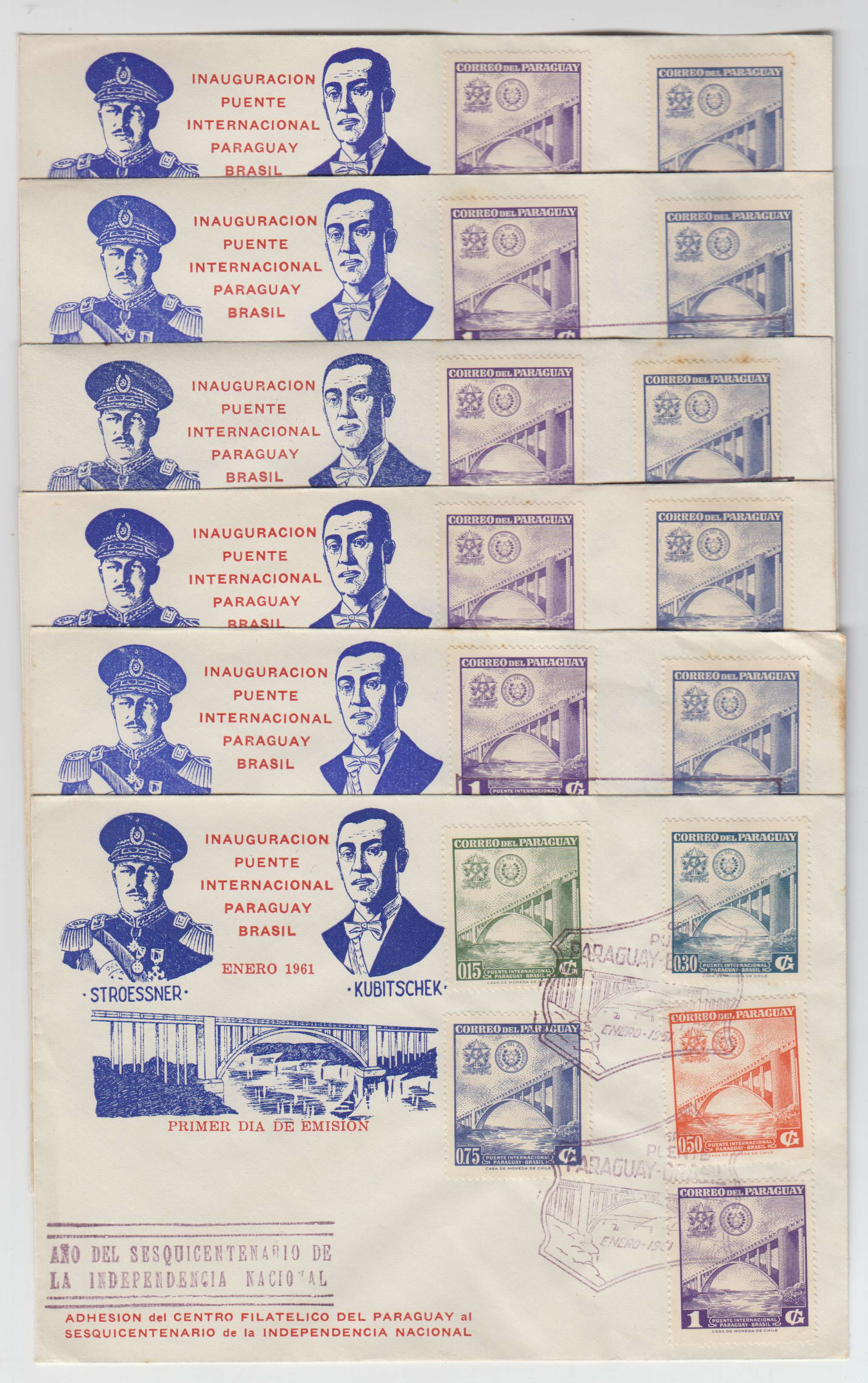 Paraguay 1961 — Bridge & Arms OF Brazil