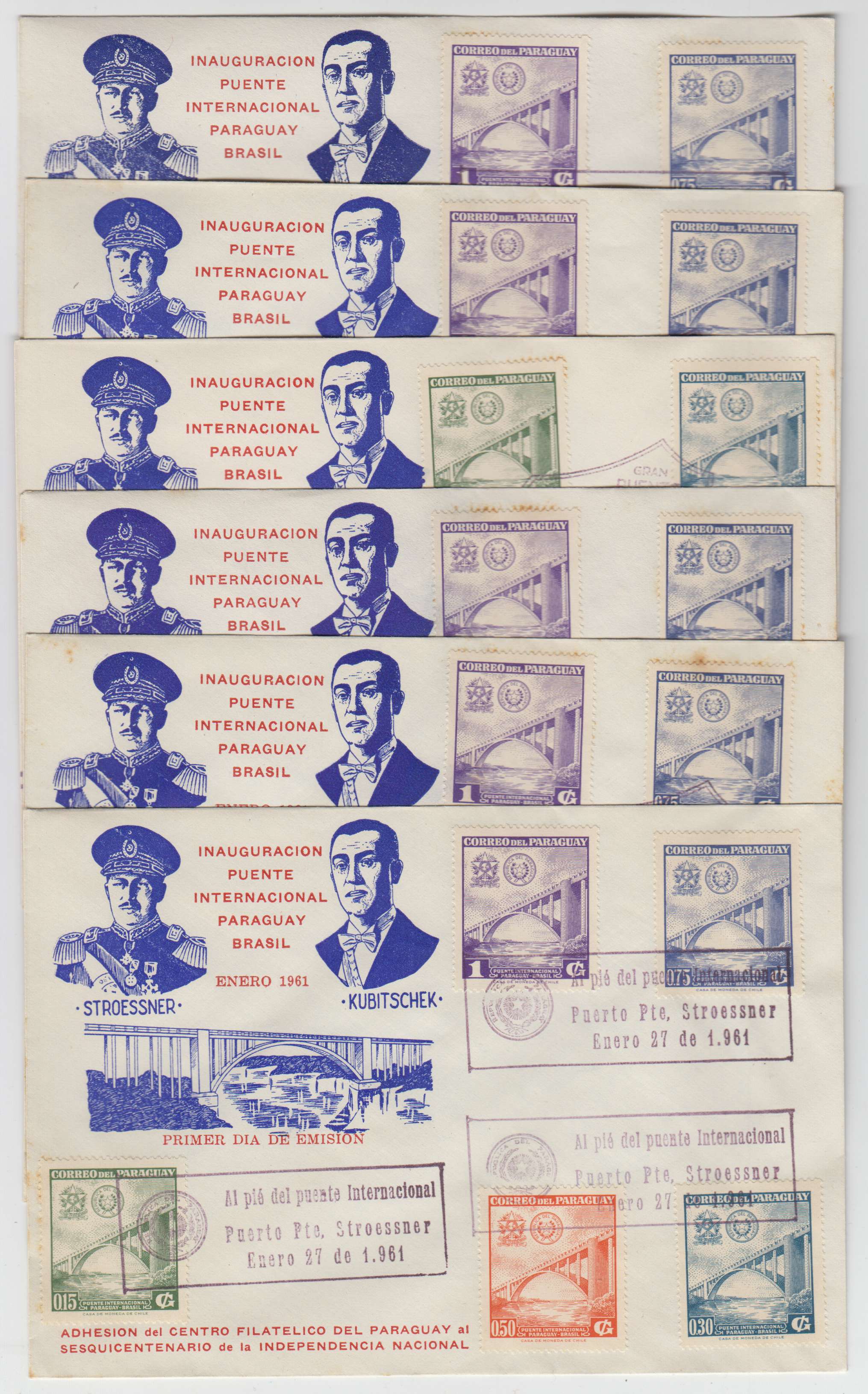 Paraguay 1961 — Bridge & Arms OF Brazil