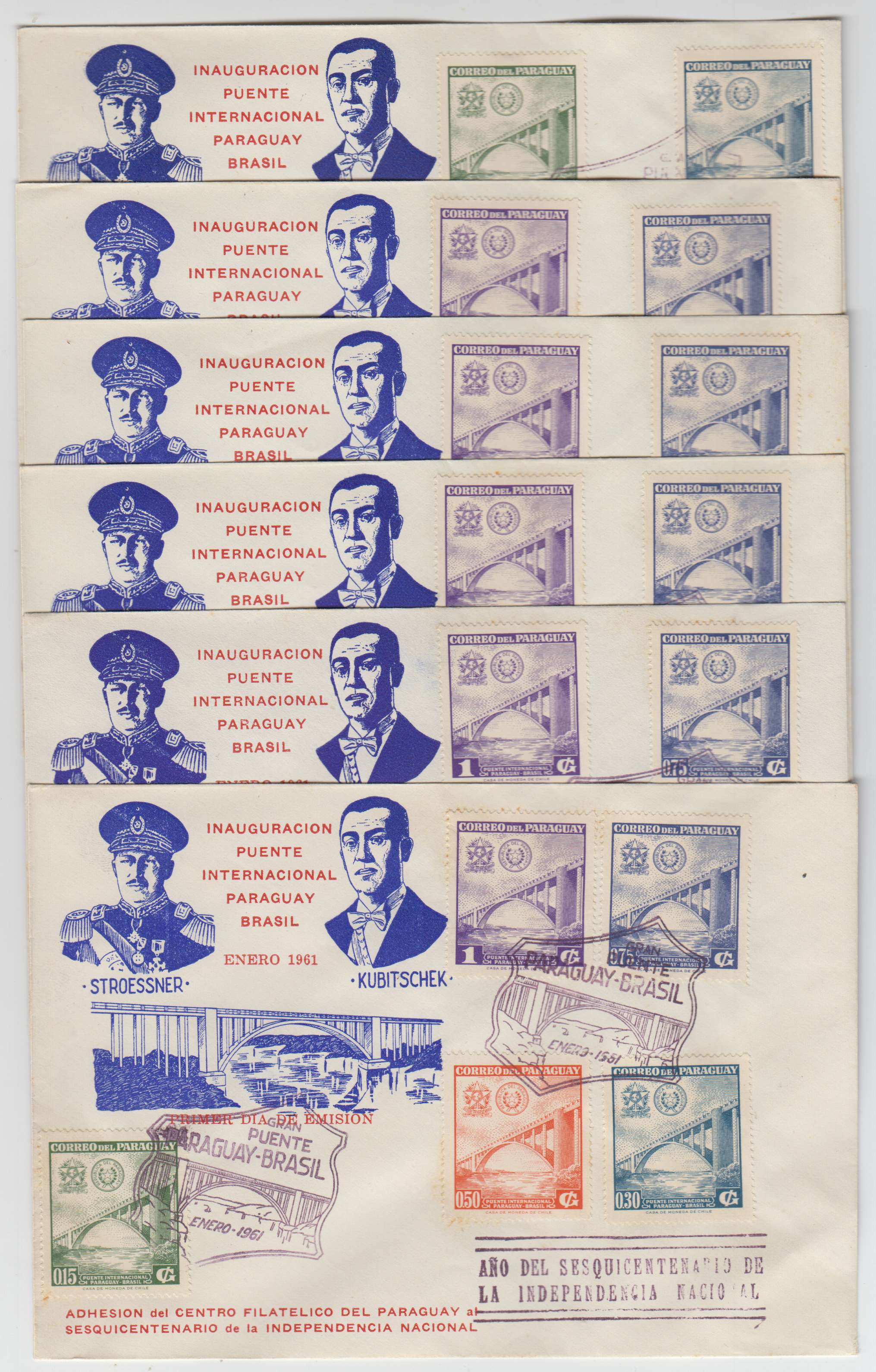 Paraguay 1961 — Bridge & Arms OF Brazil