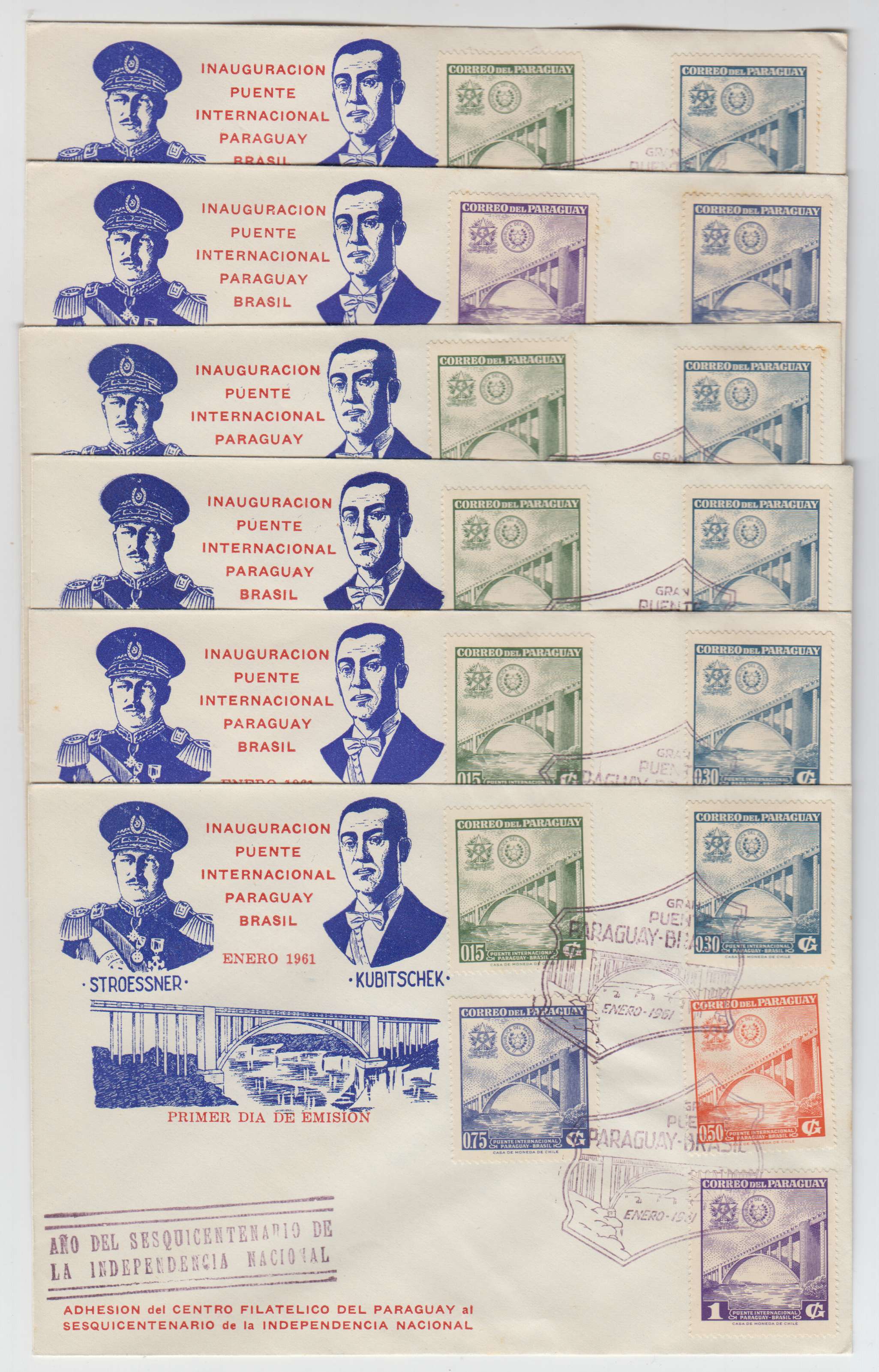 Paraguay 1961 — Bridge & Arms OF Brazil
