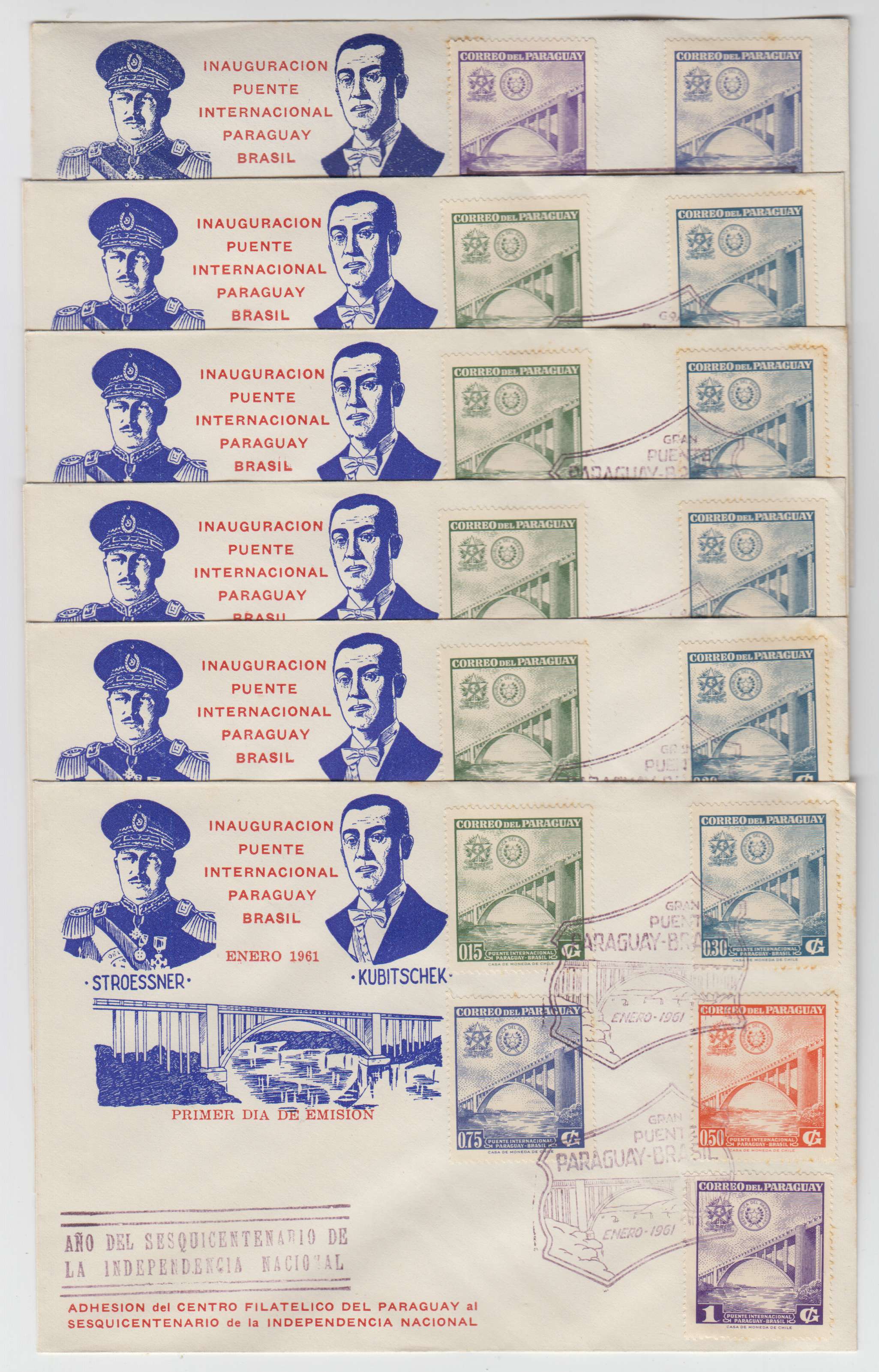 Paraguay 1961 — Bridge & Arms OF Brazil