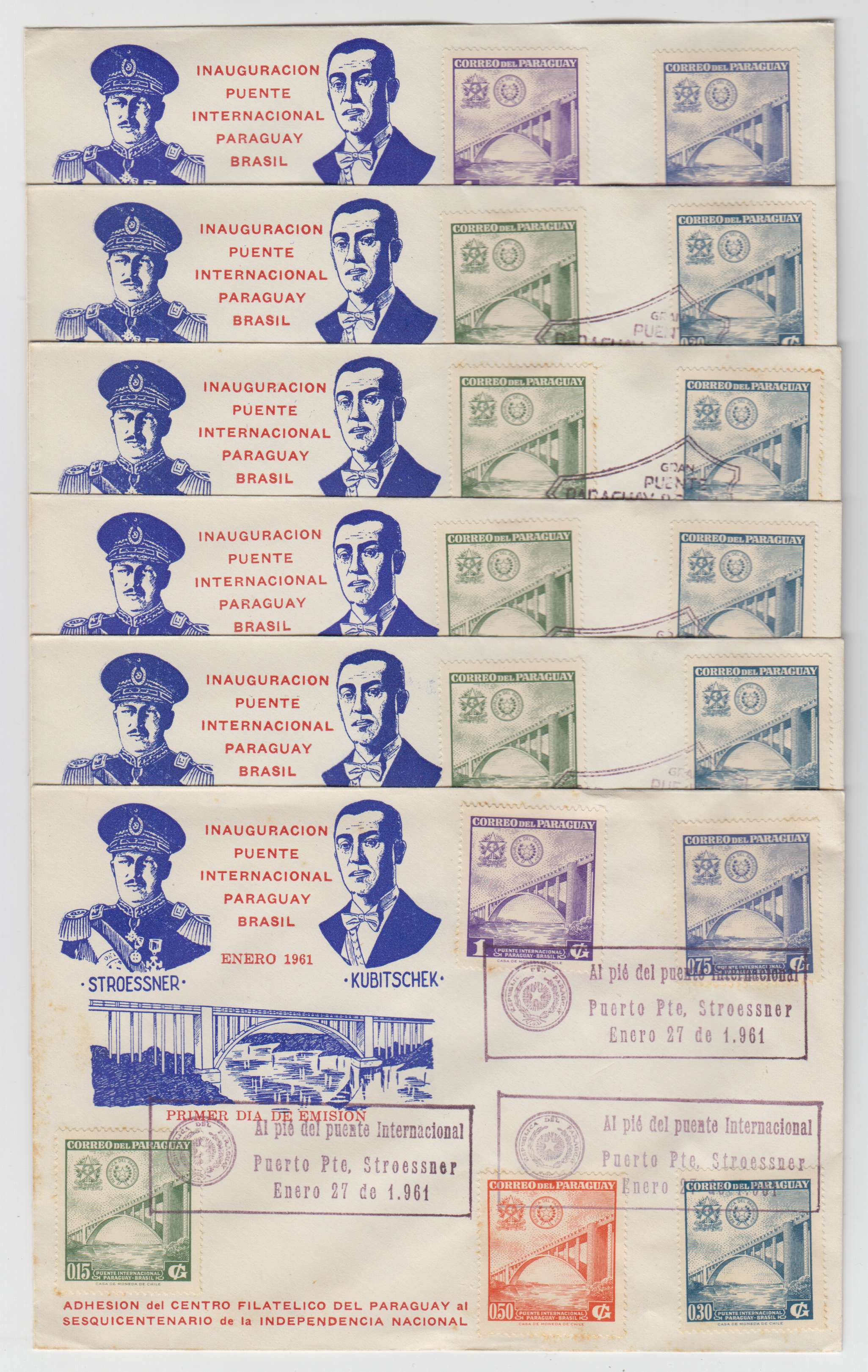 Paraguay 1961 — Bridge & Arms OF Brazil