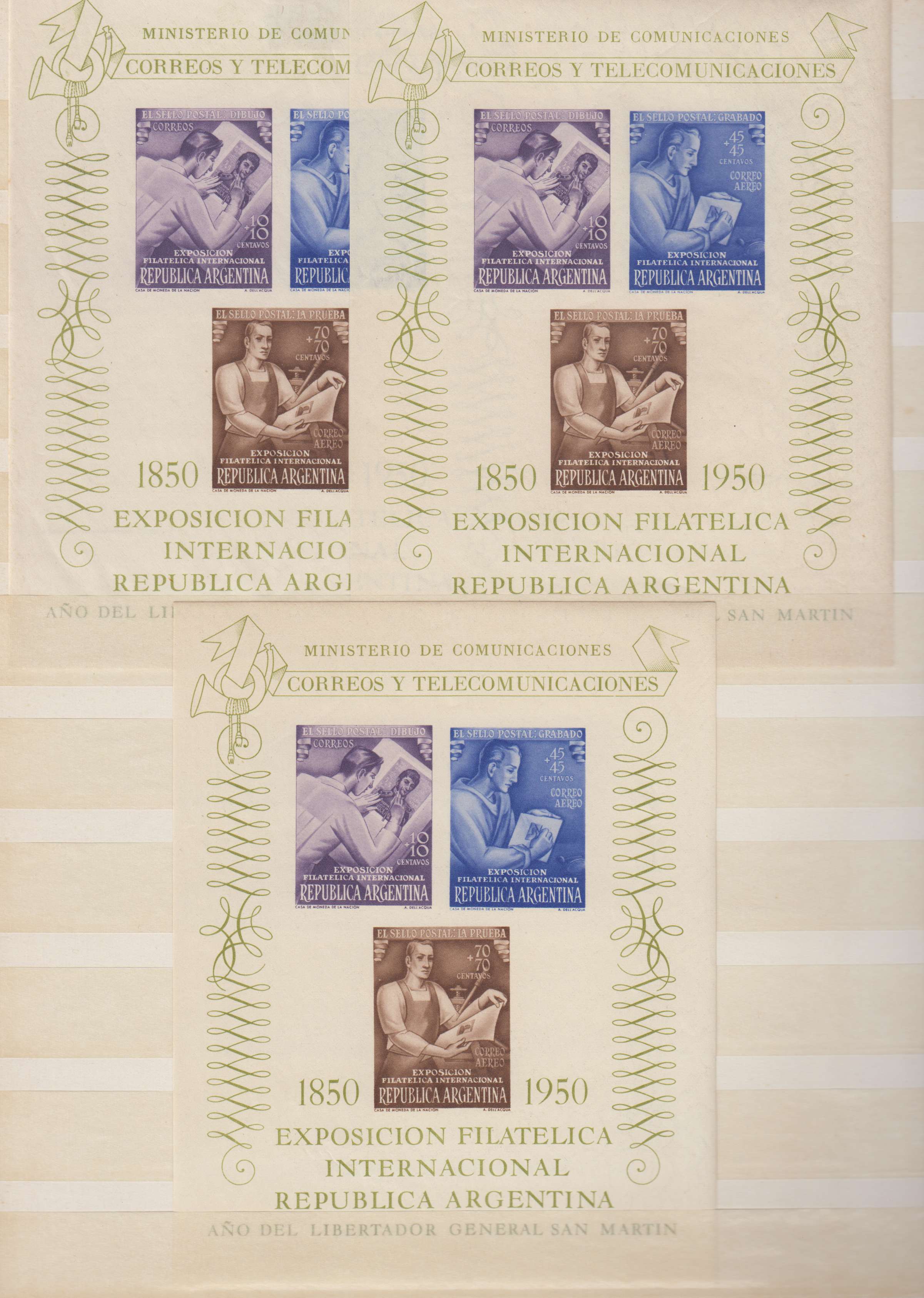 Argentina 1890 — Ordinary, airpost & official stock of 720 stamps & 3 souvenir sheets including full sets,…