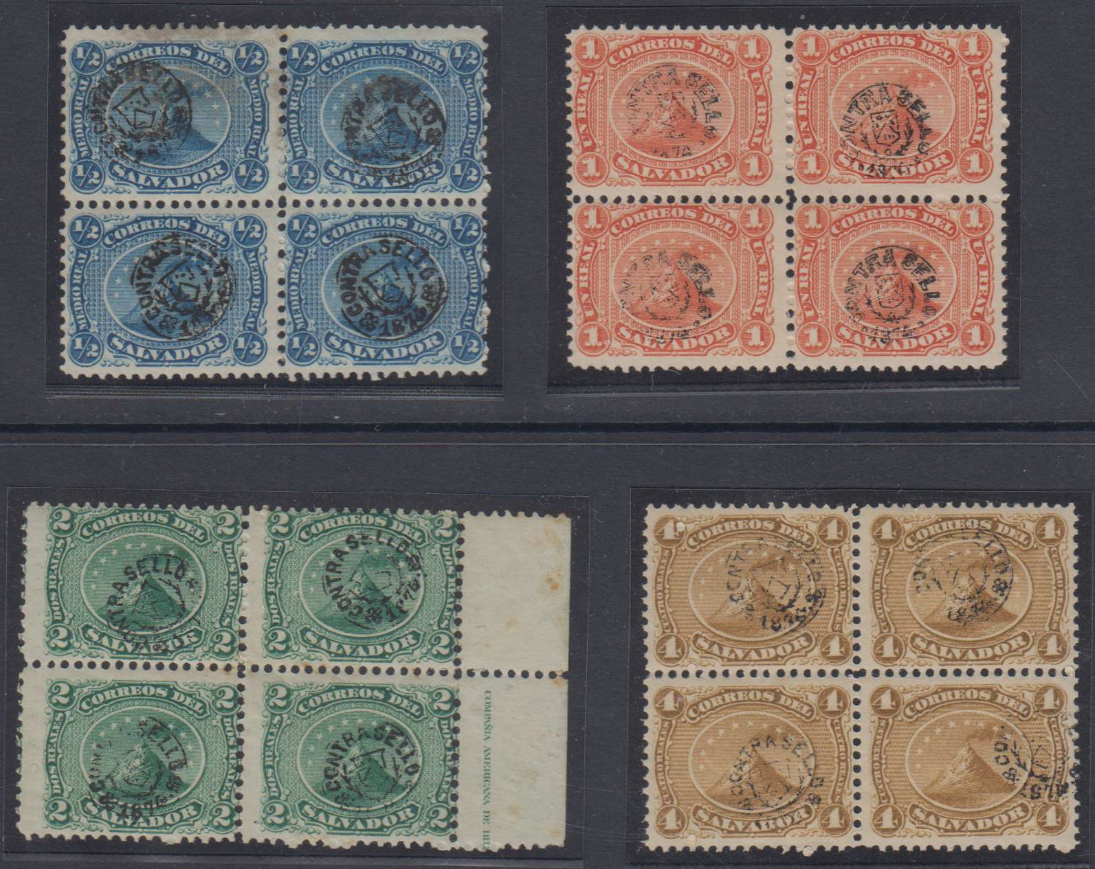 El Salvador 1874 — Scott 5-8