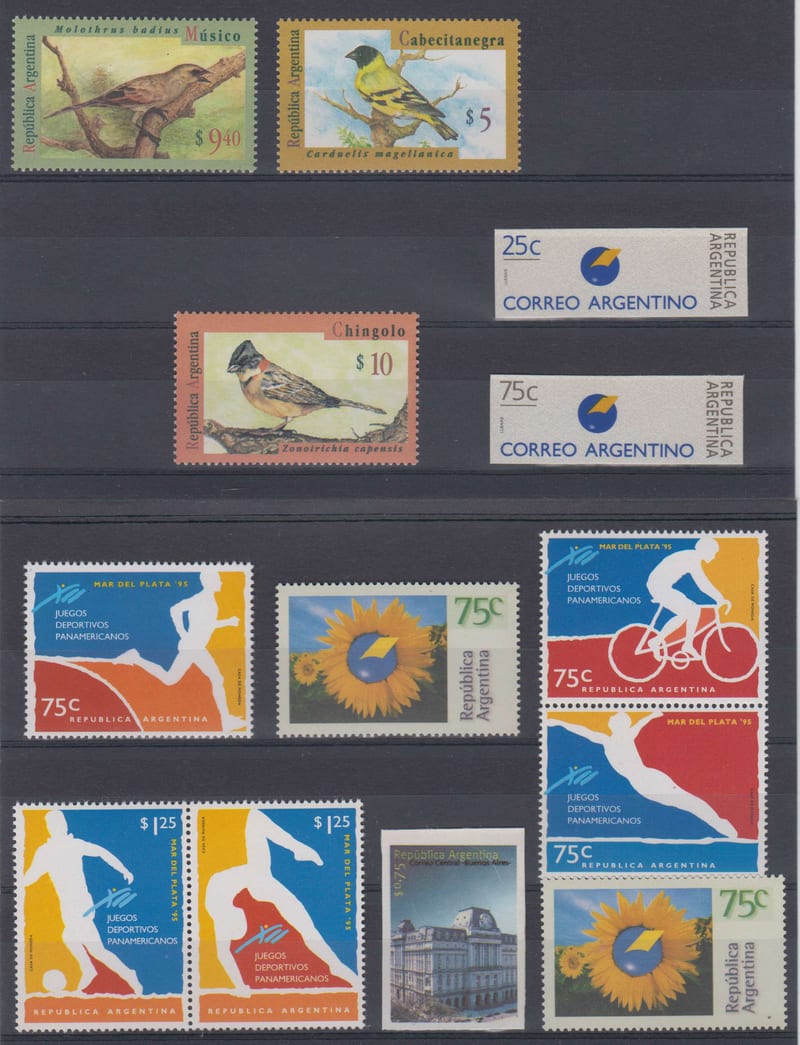Argentina 1994 — Scott 1835, 1876, 1880, 1883A-1884, 1901 & 1933