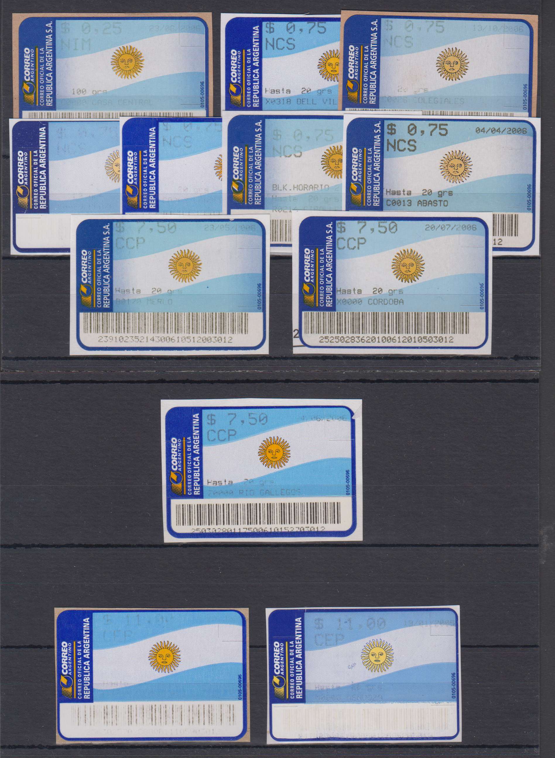 Argentina 2006 — Self adhesive stamps