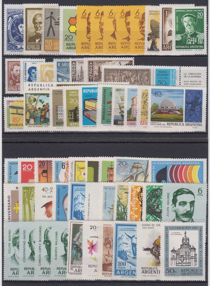 Argentina 1969 — Issues from both years
