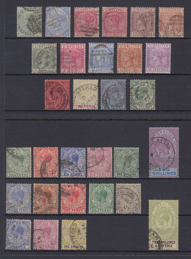Gibraltar 1886 — Scott 9 thru 87 not complete